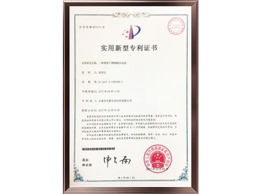 台群模具专利证书
