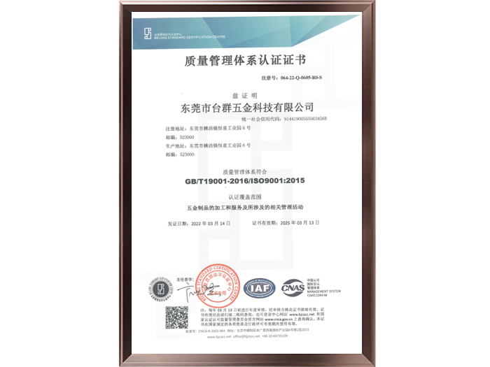 ISO9001中文证...